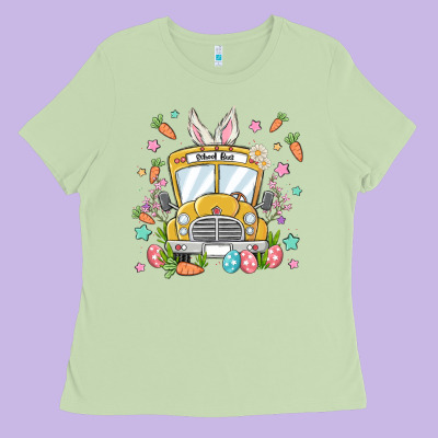 Ladies Tee easter school bus