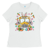 White easter school bus Ladies Tee - MaliasSmallBusiness