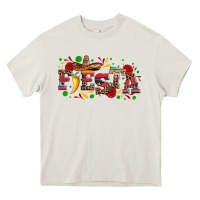 Cream fieasta with sombrero rose and pepper Heavy Core Tee - Artiststas