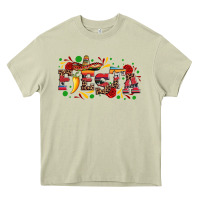 Mossy fieasta with sombrero rose and pepper Heavy Core Tee - Artiststas