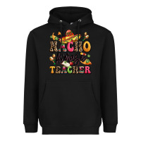 Black nacho average teacher Heavyweight Hoodie - LillyAllenDesigns