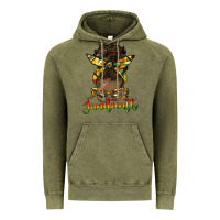 Vintage Olive juneteenth black woman messy bun Vintage Hoodie - HRA Design Shop