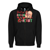 Black don't go bacon my heart Zipper Hoodie - MaliasSmallBusiness