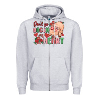 Heather Grey don't go bacon my heart Zipper Hoodie - MaliasSmallBusiness