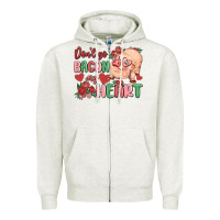 Oatmeal Heather don't go bacon my heart Zipper Hoodie - MaliasSmallBusiness