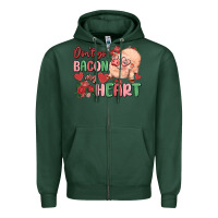 Sports Green don't go bacon my heart Zipper Hoodie - MaliasSmallBusiness