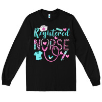 Black registered nurse rn Long Sleeve Tee - BarkalooDesign