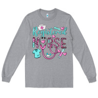 Heather Grey registered nurse rn Long Sleeve Tee - BarkalooDesign