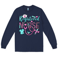 Navy registered nurse rn Long Sleeve Tee - BarkalooDesign