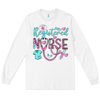 White registered nurse rn Long Sleeve Tee - BarkalooDesign