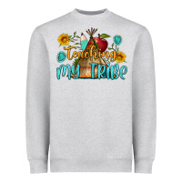 Heather Grey teaching my tribe Heavyweight Sweatshirt - BundleAndBundleShop