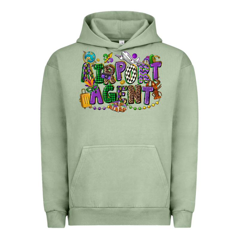 Airport Agent Mardi Gras Urban Hoodie by CowGirlArtShop | Teevron