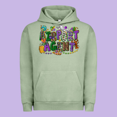 Airport Agent Mardi Gras Urban Hoodie Designed By Cowgirlartshop