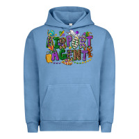 Pigment Pebble Blue airport agent mardi gras Urban Hoodie - CowGirlArtShop