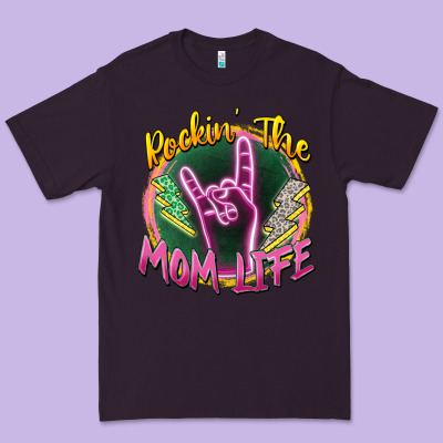 Rockin' The Mom Life Premium Tee Designed By Zillion Design Studio