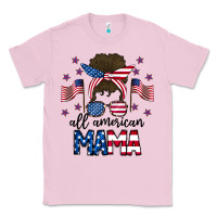 Bubblegum Pink All American Mama Messy Buny Classic Tee - CowhideDigitalArt