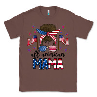 Chestnut All American Mama Messy Buny Classic Tee - CowhideDigitalArt