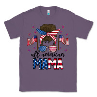 Lavender All American Mama Messy Buny Classic Tee - CowhideDigitalArt
