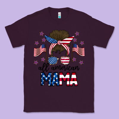 All American Mama Messy Buny Classic Tee Designed By Cowhidedigitalart
