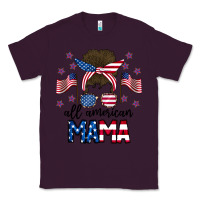 Plum All American Mama Messy Buny Classic Tee - CowhideDigitalArt
