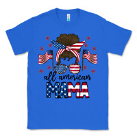 True Royal All American Mama Messy Buny Classic Tee - CowhideDigitalArt