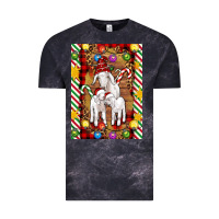 Cloud Black Christmas goat family Vintage Tee - Artiststas