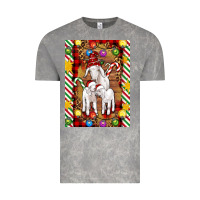 Cloud Rock Christmas goat family Vintage Tee - Artiststas