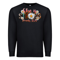 Black Western She Is Strong Premium Sweatshirt - LillyAllenDesigns