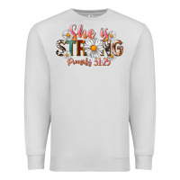 Dove Grey Western She Is Strong Premium Sweatshirt - LillyAllenDesigns