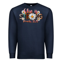 Navy Western She Is Strong Premium Sweatshirt - LillyAllenDesigns