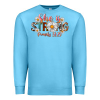 Ocean Blue Western She Is Strong Premium Sweatshirt - LillyAllenDesigns