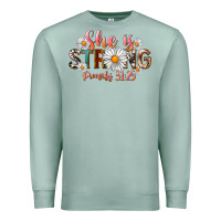 Seafoam Western She Is Strong Premium Sweatshirt - LillyAllenDesigns