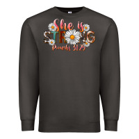 Smoke Western She Is Strong Premium Sweatshirt - LillyAllenDesigns