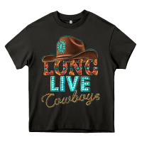 Asphalt long live cowboys Heavy Core Tee - texasbilliewilder