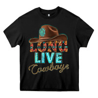 Black long live cowboys Heavy Core Tee - texasbilliewilder