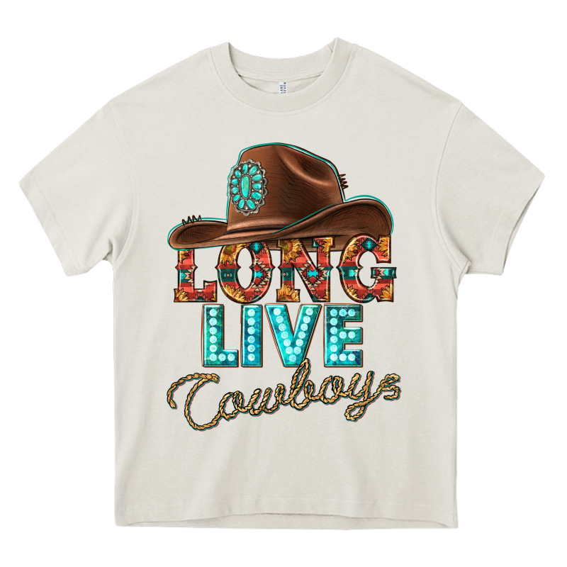 Long Live Cowboys Heavy Core Tee by texasbilliewilder | Teevron