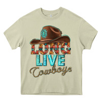 Mossy long live cowboys Heavy Core Tee - texasbilliewilder