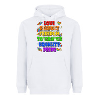 White love respect freedom tolerance equality pride Heavyweight Hoodie - LillyAllenDesigns