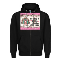 Black it takes a big to shape little minds Zipper Hoodie - MaliasSmallBusiness