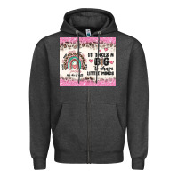 Charcoal Heather it takes a big to shape little minds Zipper Hoodie - MaliasSmallBusiness