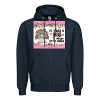 Navy it takes a big to shape little minds Zipper Hoodie - MaliasSmallBusiness