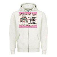 Oatmeal Heather it takes a big to shape little minds Zipper Hoodie - MaliasSmallBusiness