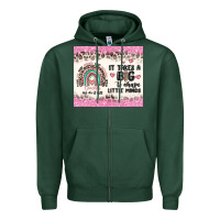 Sports Green it takes a big to shape little minds Zipper Hoodie - MaliasSmallBusiness