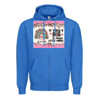True Royal it takes a big to shape little minds Zipper Hoodie - MaliasSmallBusiness