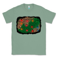 Sage green buffalo plaid christmas background Classic Tee - AdoDesignShop
