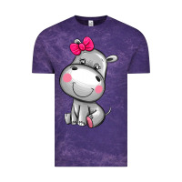 Cloud Purple cute hippopotamus Vintage Tee - AdoDesignShop