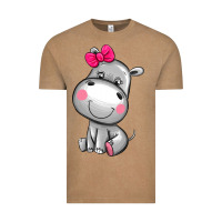 Vintage Coffee cute hippopotamus Vintage Tee - AdoDesignShop