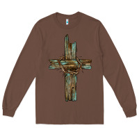 Chestnut cross with thorn Long Sleeve Tee - BarkalooDesign
