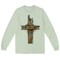 Matcha cross with thorn Long Sleeve Tee - BarkalooDesign
