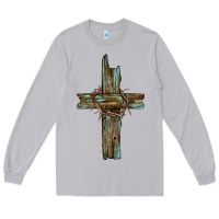 Moon Dust cross with thorn Long Sleeve Tee - BarkalooDesign